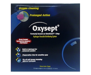 Oxysept Hydrogen Peroxide Disinfecting System 240Ml X 3 Plus 72 Tablets