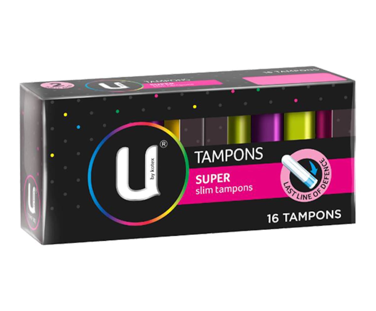 U By Kotex Super Slim Tampons 16 Pack