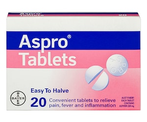 Aspro Aspirin 320Mg Pain Relief 20 Tablets