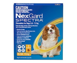 Nexgard Spectra Chewables For Small Dogs 3.6-7.5Kg 3 Pack