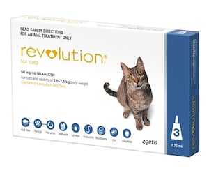 Revolution For Small Cats 2.6-7.5Kg Blue 3 Pack