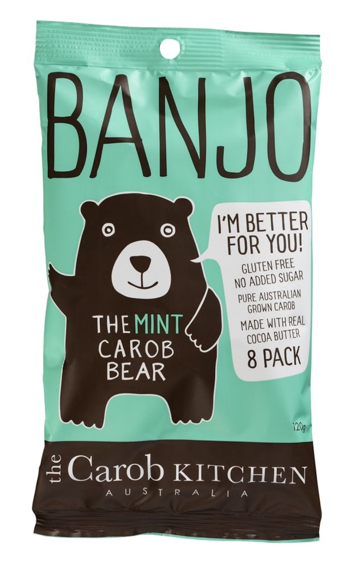 The Carob Kitchen Banjo Bear Mint 8 X 120G