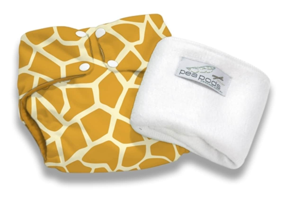 Pea Pods Reusable Nappy One Size Giraffe Print