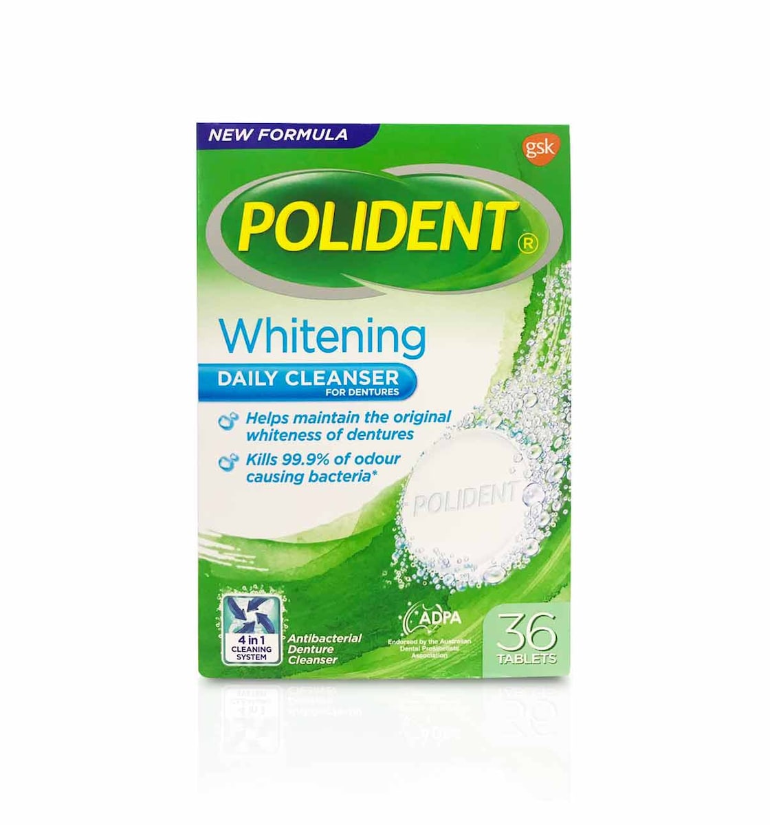 Polident Whitening Daily Cleanser For Dentures 36 Tablets