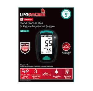 Lifesmart Twoplus Blood Glucose + B-Ketone Meter Non-Bluetooth