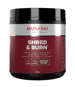 Musashi Shred & Burn Chocolate Milkshake Flavour 340G