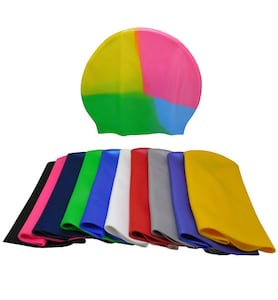 Silicone Swim Cap 1 Pack (Colours Selected At Random)