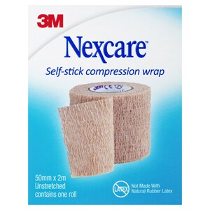 Nexcare Self-Stick Compression Wrap 50Mm X 2M Unstretched 1 Roll