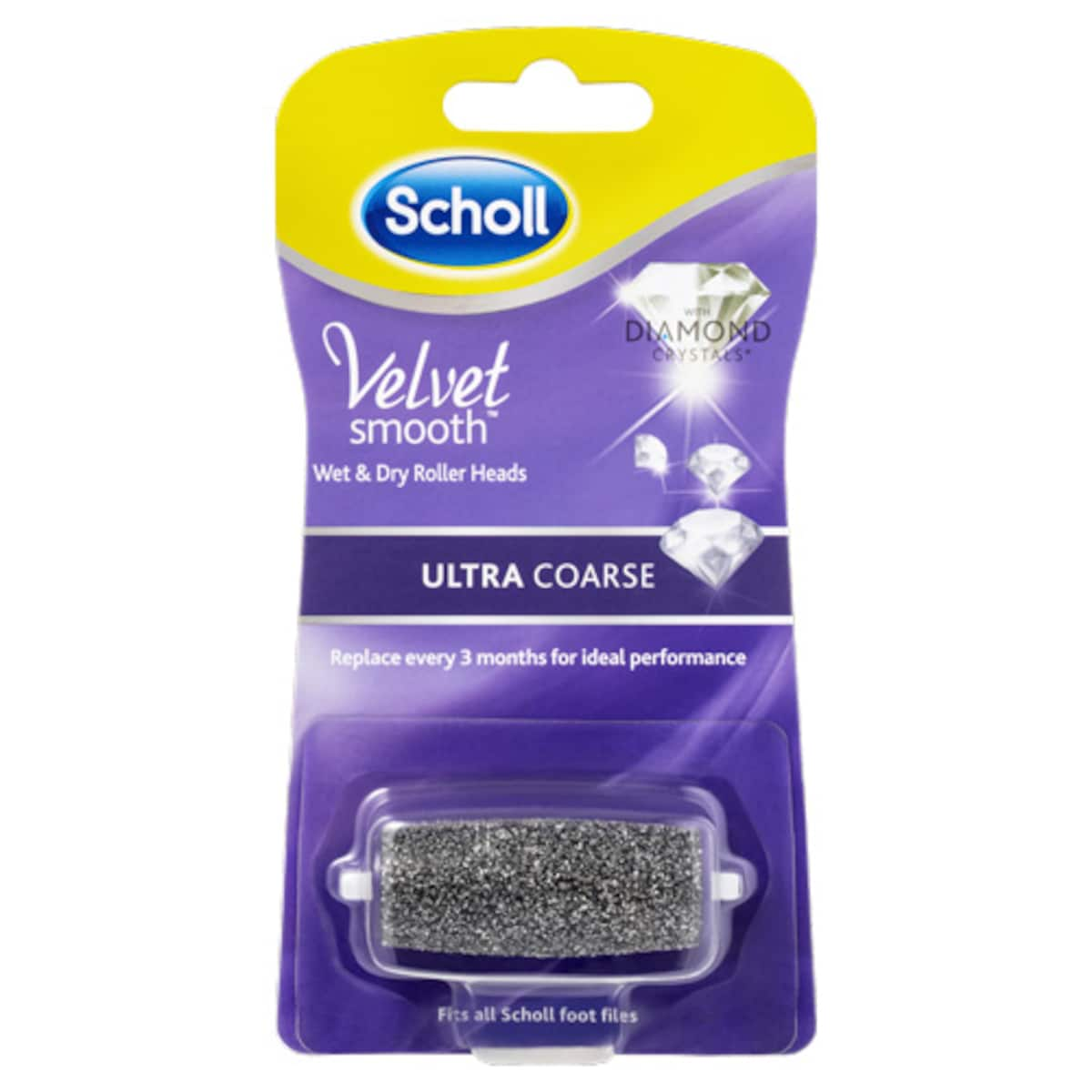 Scholl Velvet Smooth Wet And Dry Roller Head Ultra Coarse Refill 1 Pack