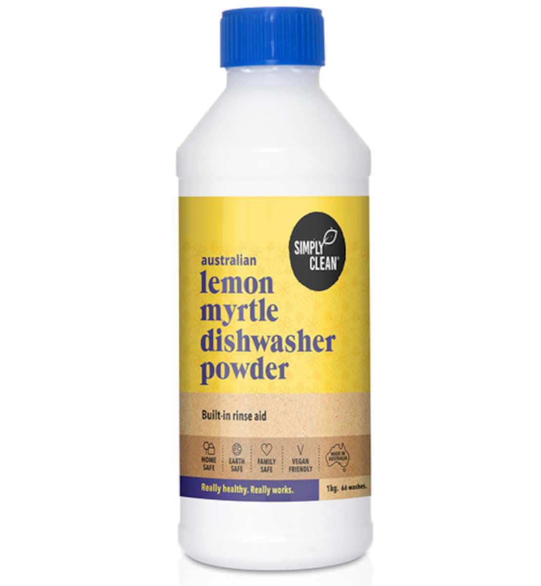 Simply Clean Lemon Myrtle Dishwasher Powder 1Kg
