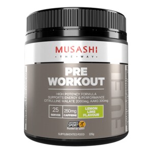 Musashi Pre Workout Lemon Lime Flavour 225G