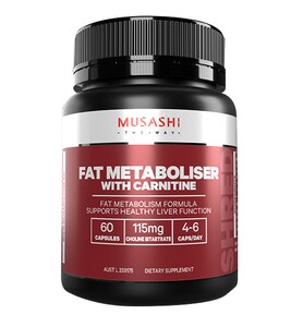 Musashi Fat Metaboliser With Carnitine 60 Capsules