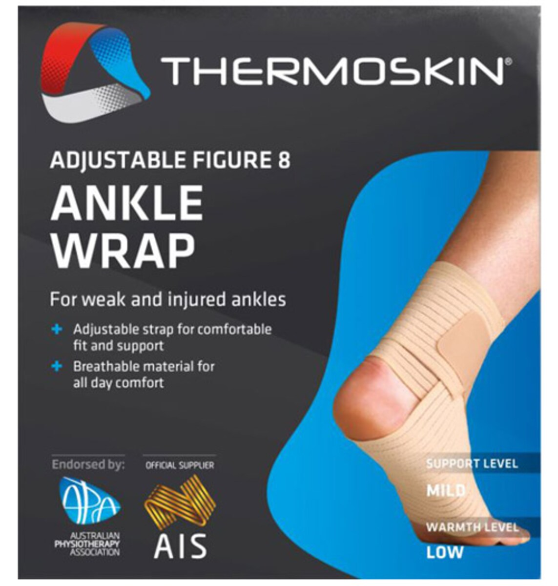 Thermoskin Adjustable Figure 8 Ankle Wrap L/Xl