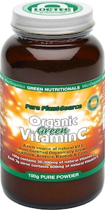 Green Nutritionals Pure Plant Source Organic Green Vitamin C 100G