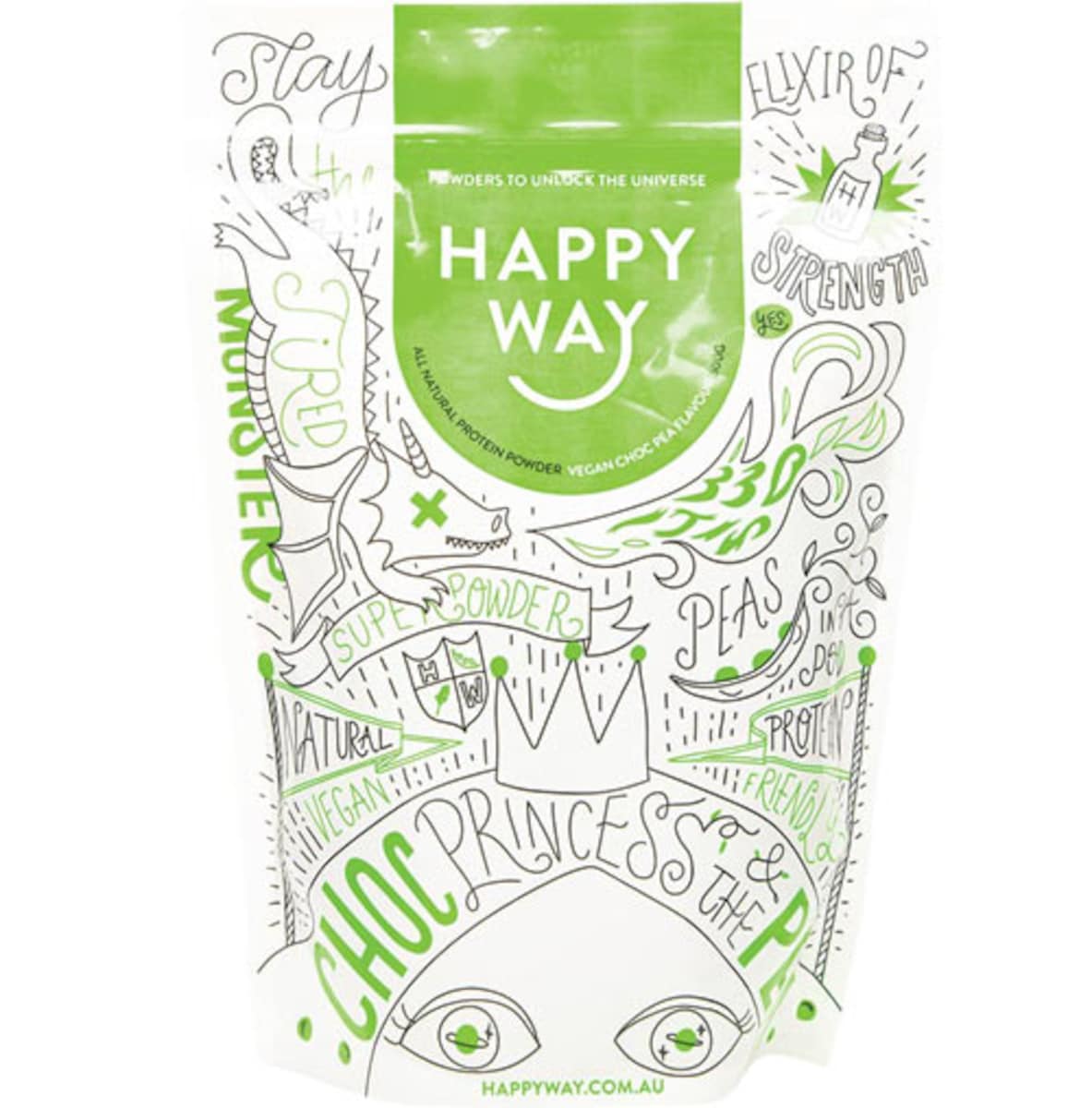 Happy Way Pea Protein Powder Chocolate 500G