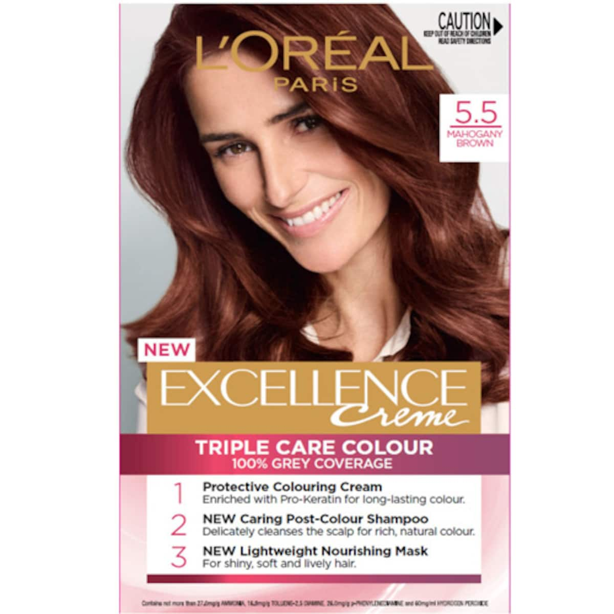 L'Oreal Excellence Creme 5.5 Mahogany Brown Hair Colour