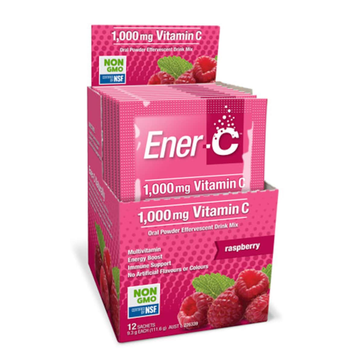 Ener-C 1000Mg Vitamin C Rasberry Flavour 12 Sachets