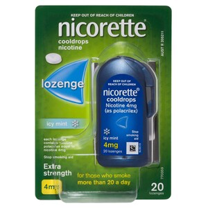 Nicorette Quit Smoking Cooldrops Icy Mint 4Mg 20 Lozenges