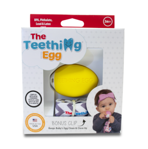 The Teething Egg Yellow With Bonus Clip