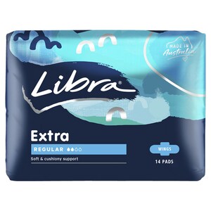 Libra Extra Regular Pads With Wings 14 Pack