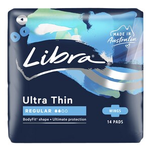 Libra Ultra Thin Regular Pads With Wings 14 Pack