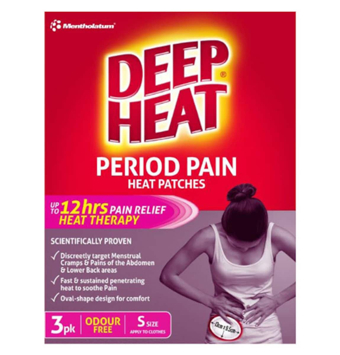 Deep Heat Period Pain Heat Patches Small 3 Pack