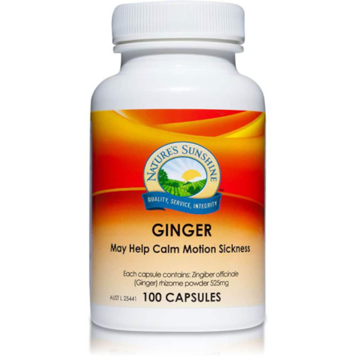 Natures Sunshine Ginger 525Mg 100 Capsules