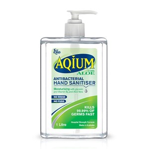 Ego Aqium Antibacterial Hand Sanitiser With Aloe 1 Litre