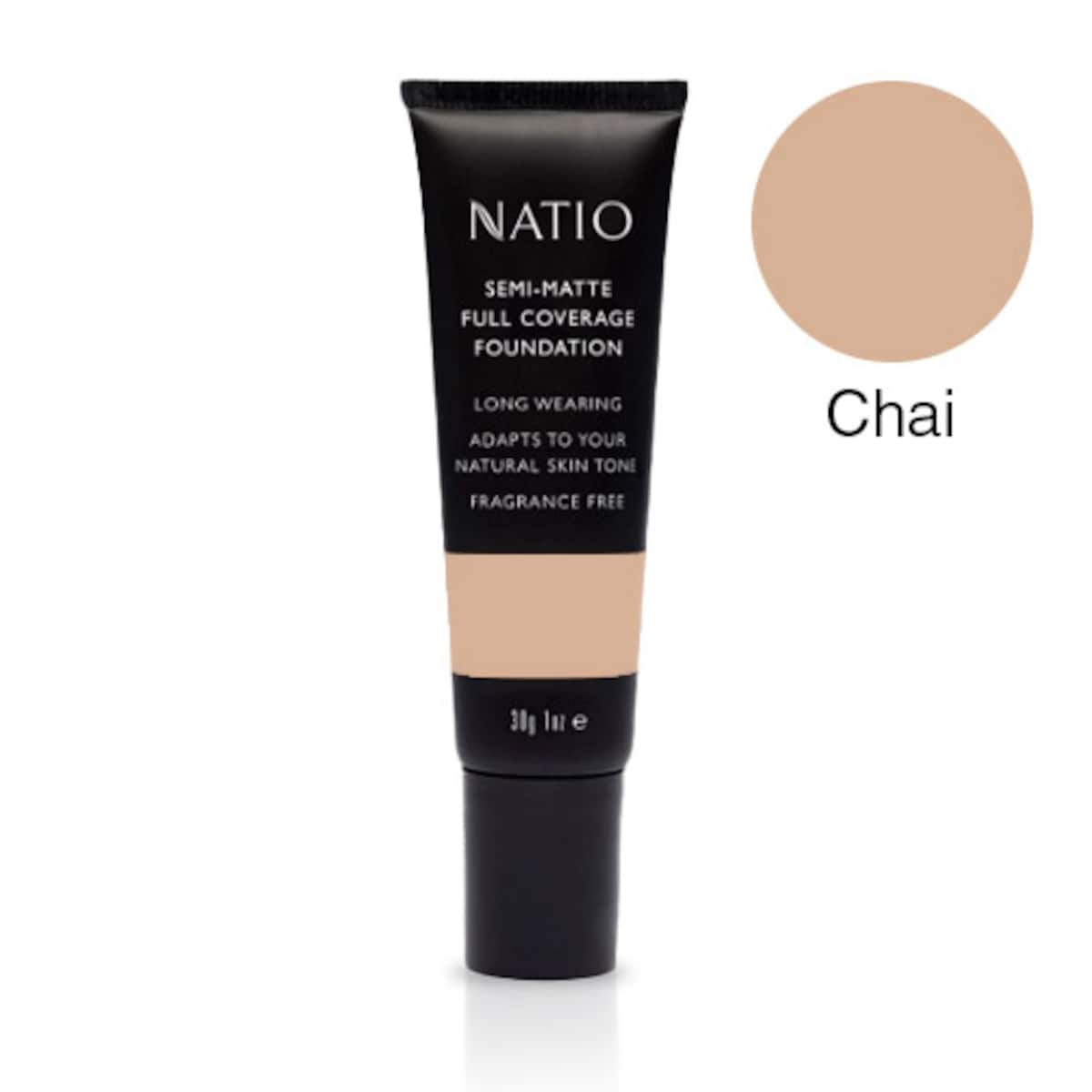 Natio Semi Matte Full Coverage Foundation 30G Chai