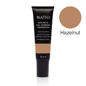 Natio Semi Matte Full Coverage Foundation 30G Hazelnut