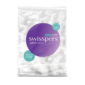 Swisspers Cotton Wool Balls White 200 Pack