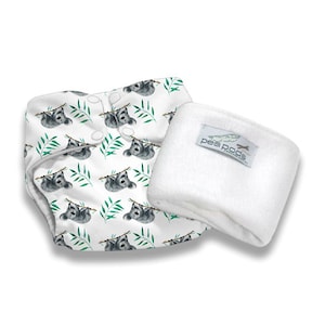 Pea Pods Reusable Nappy One Size Sleepy Koala