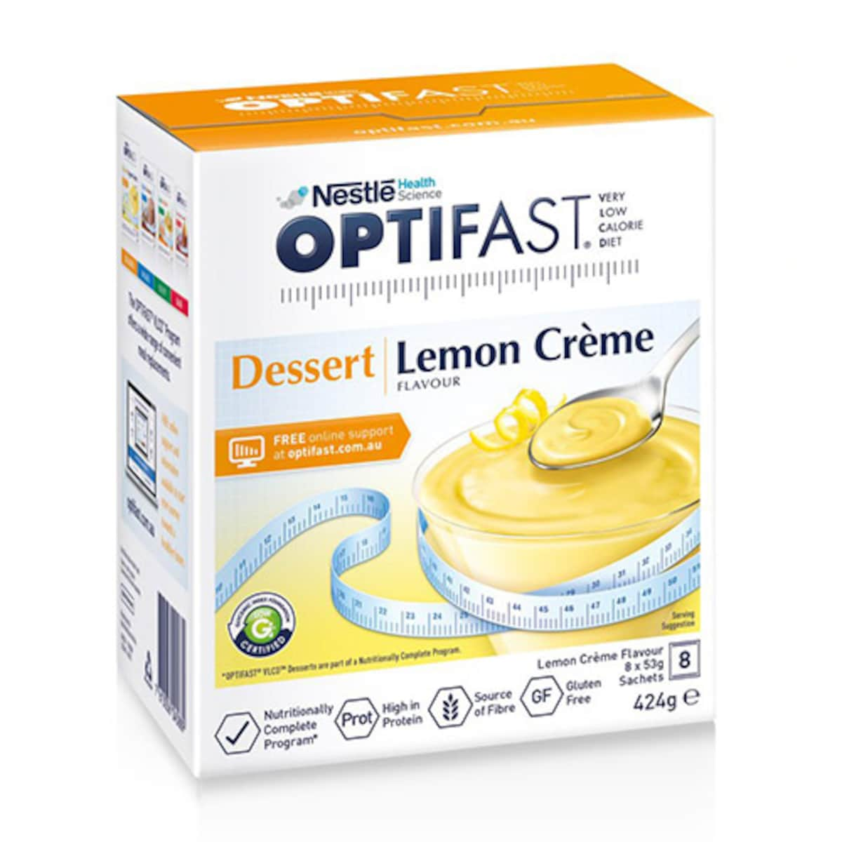 Optifast Vlcd Dessert Lemon Creme 8 Serves