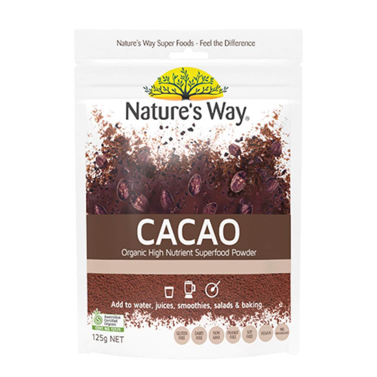 Natures Way Superfood Organic Cacao Powder 125G