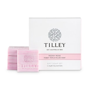 Tilley Guest Soap Peony Rose 4 X 50G