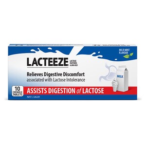 Lacteeze Mint Flavour 10 Chewable Tablets