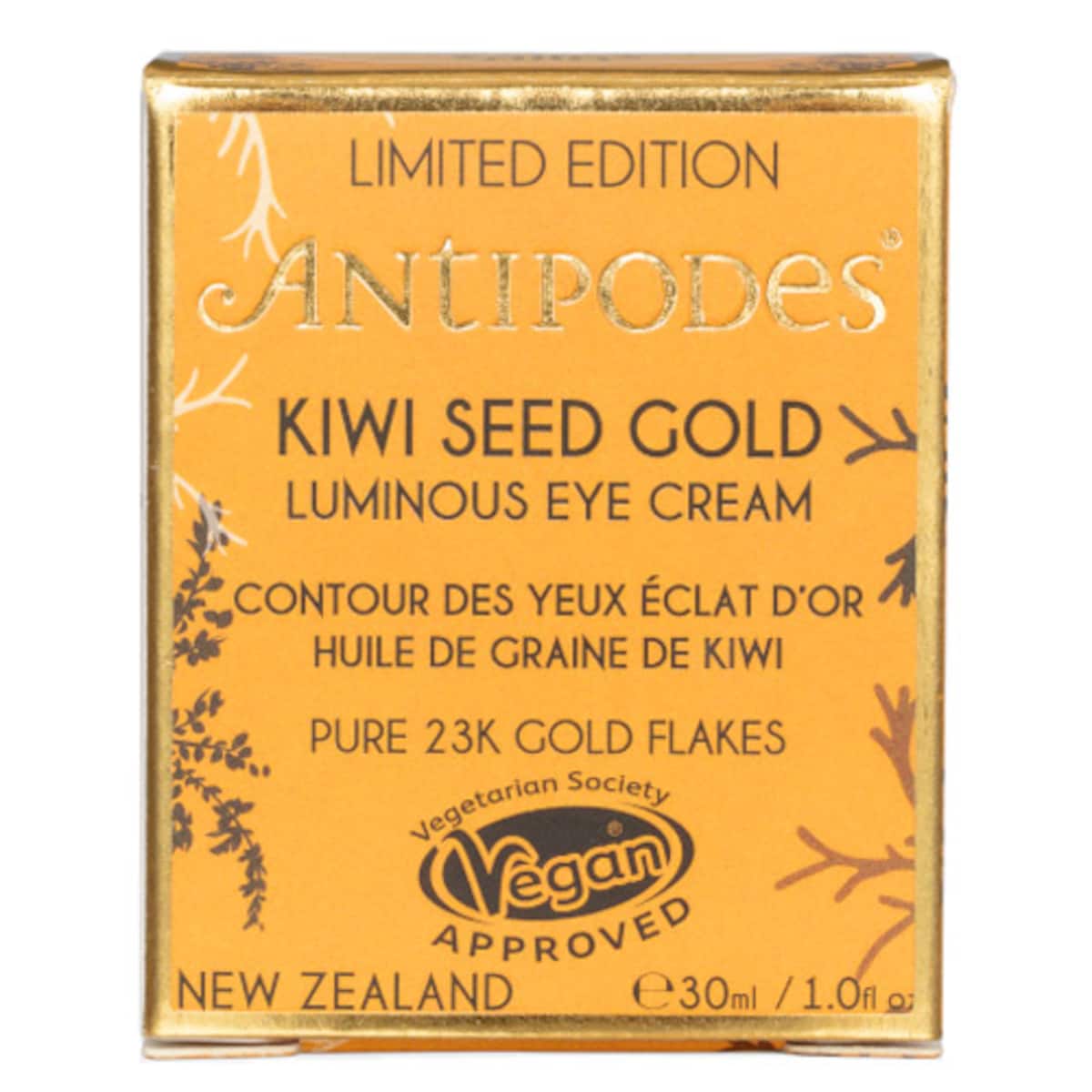 Antipodes Kiwi Seed Gold Luminous Eye Cream 30Ml