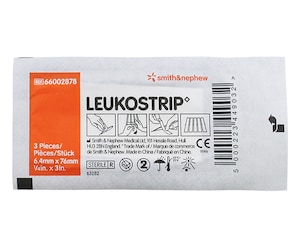 Leukostrip Wound Closure Strips 6.4Mm X 76Mm 1 Pouch Of 3 Strips By Smith & Nephew