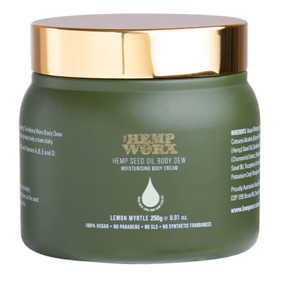 Hemp Worx Lemon Myrtle Body Dew 250G