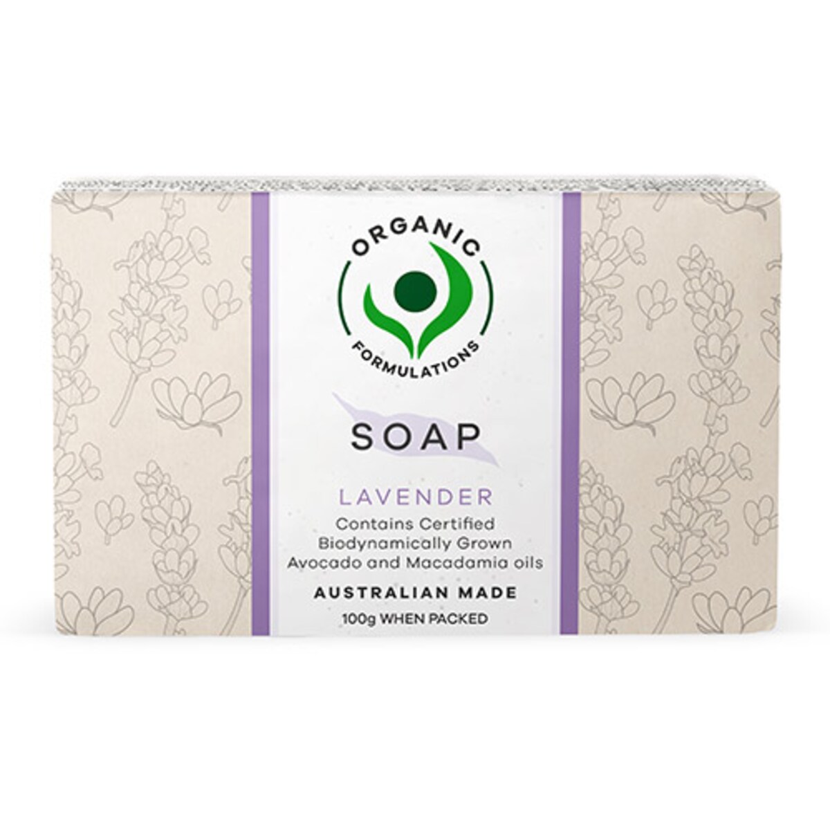 Organic Formulations Lavender Soap 100G