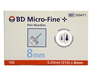 Bd Microfine Pen Needles 31G X 8Mm 100 Needles