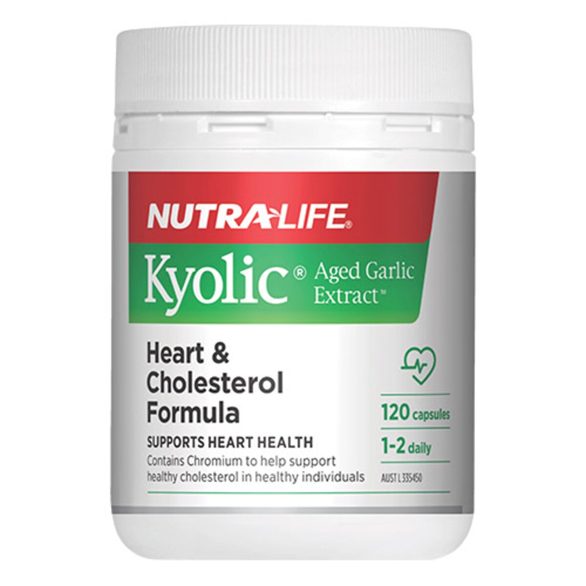 Nutra-Life Kyolic Aged Garlic Extract Heart & Cholesterol 120 Capsules