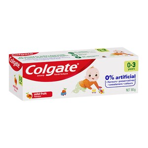 Colgate Kids 0 - 3 Years Fluoride Toothpaste Mild Fruit 80G