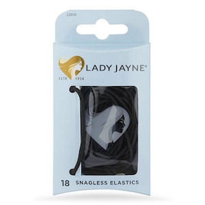 Lady Jayne Snagless Elastics Black 18 Pack