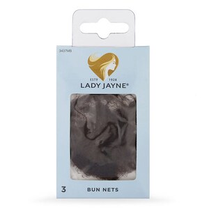 Lady Jayne Bun Nets Medium Brown 3 Pack