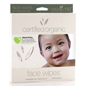 Nature's Child Organic Washable Face Wipes 2 Pack