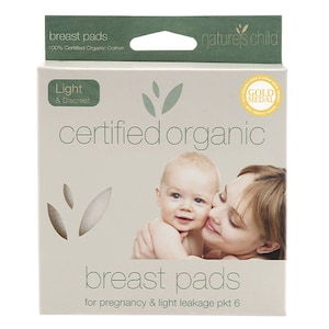 Natures Child Organic Reusable Breast Pads Light & Discreet 6 Pack