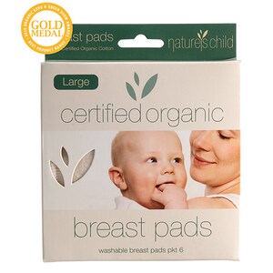 Nature's Child Organic Reusable Breast Pads Large 6 Pack