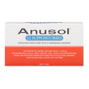 Anusol Haemorrhoid Suppositories 12 Pack