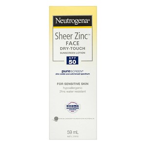 Neutrogena Sheer Zinc Face Sunscreen Lotion Spf50 59Ml